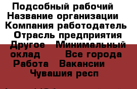 Подсобный рабочий › Название организации ­ Компания-работодатель › Отрасль предприятия ­ Другое › Минимальный оклад ­ 1 - Все города Работа » Вакансии   . Чувашия респ.